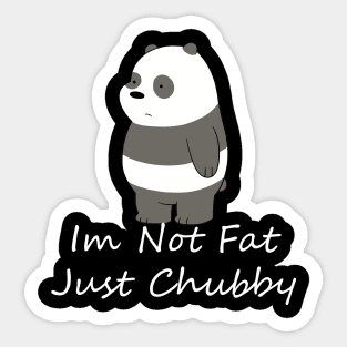 cute chubby panda funny Sticker